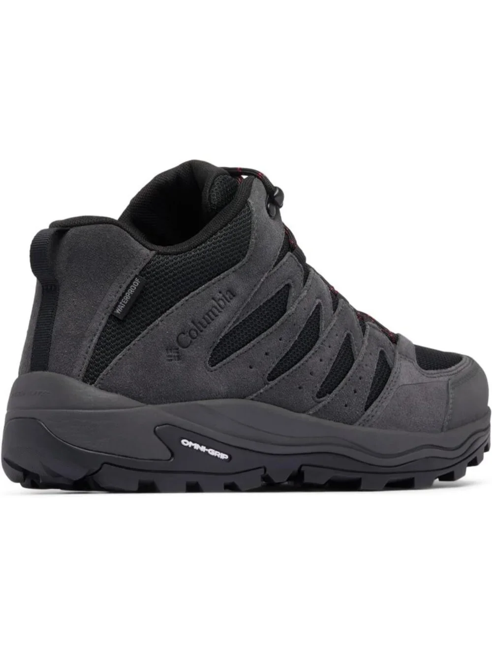 Men's Black Waterproof Shoes Solid Low Top Closed Toe Non Slip Hiking Boots